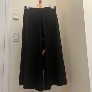 Elegant Black Culotte Dress Pants